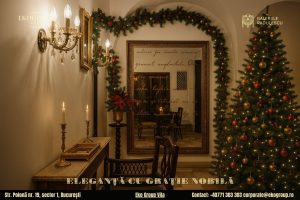 Eleganța nobiliară a Eko Group Vila în decoratiuni de Crăciun inspirate din perioada interbelică